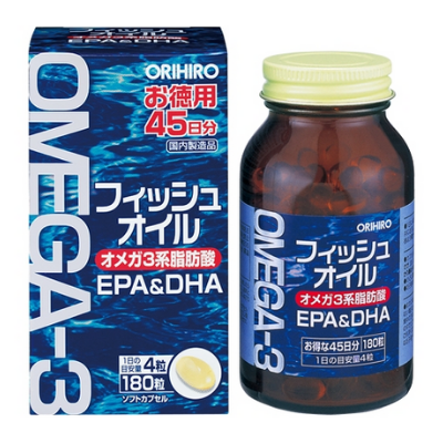 Viên uống dầu cá Omega-3 Orihiro 180 viên