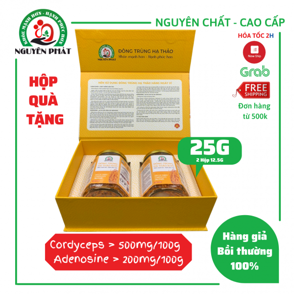 QUÀ TẶNG CAO CẤP: ĐÔNG TRÙNG HẠ THẢO NGUYÊN PHÁT HỘP 25 GRAM – BỒI BỔ CƠ ...